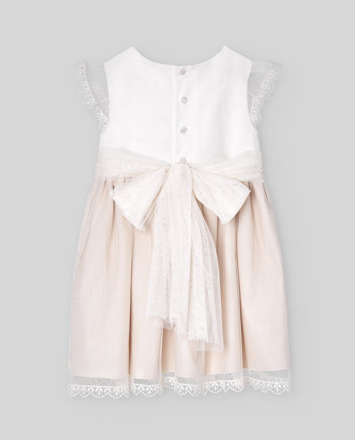 Vestido bicolor tul