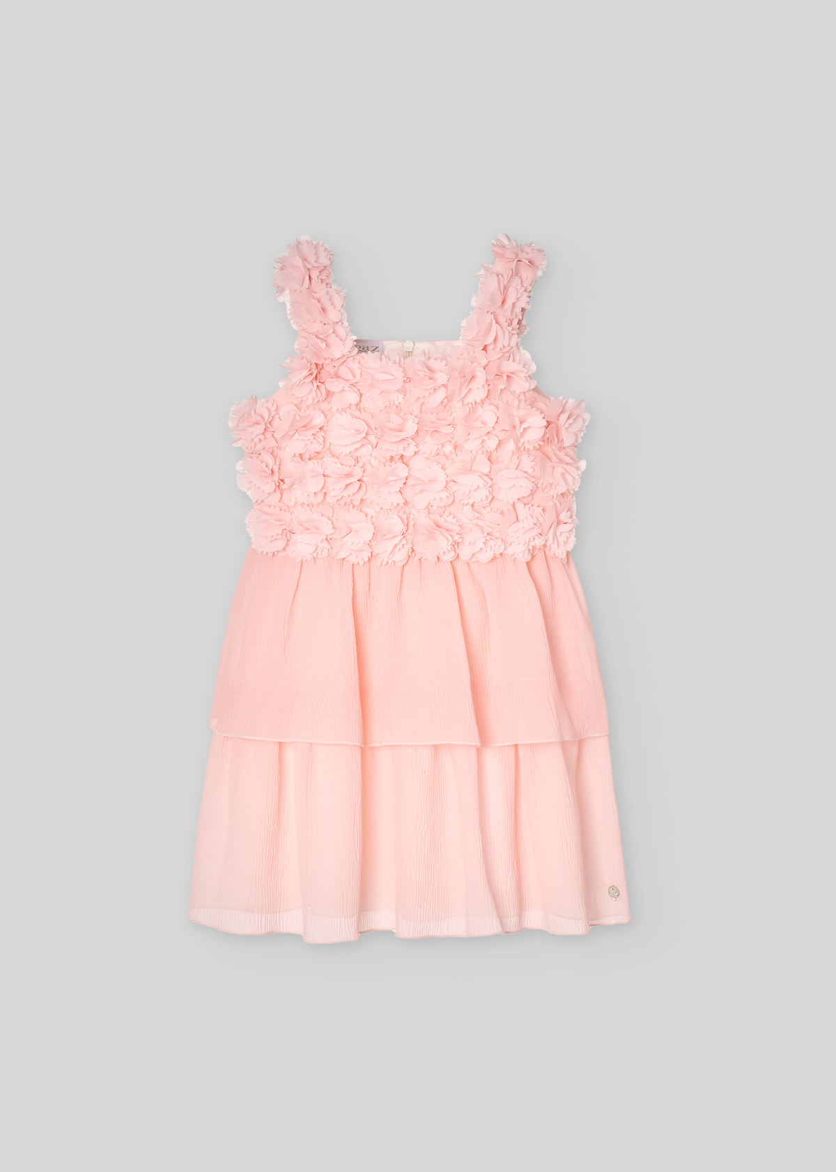 Vestido c/flores ceremonia