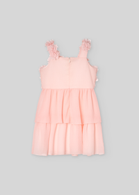 Vestido c/flores ceremonia