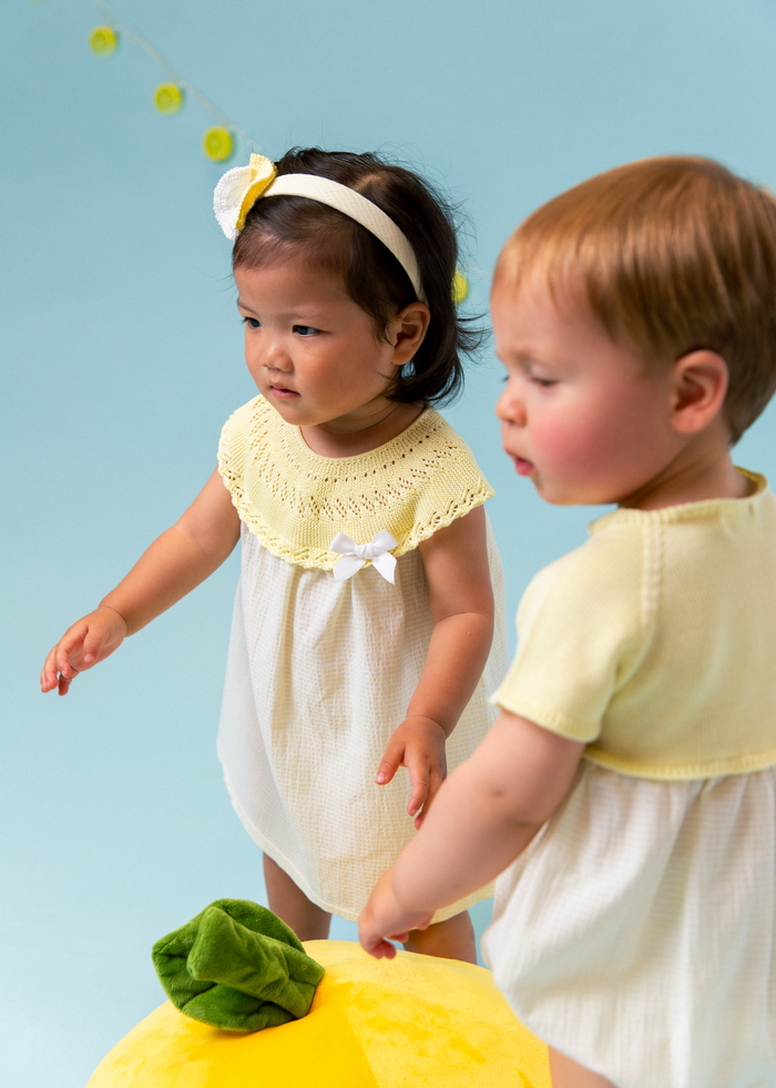 Vestido punto y tejido Limonata