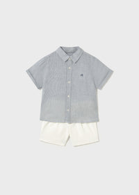 Conjunto bermuda y camisa vestir bebé