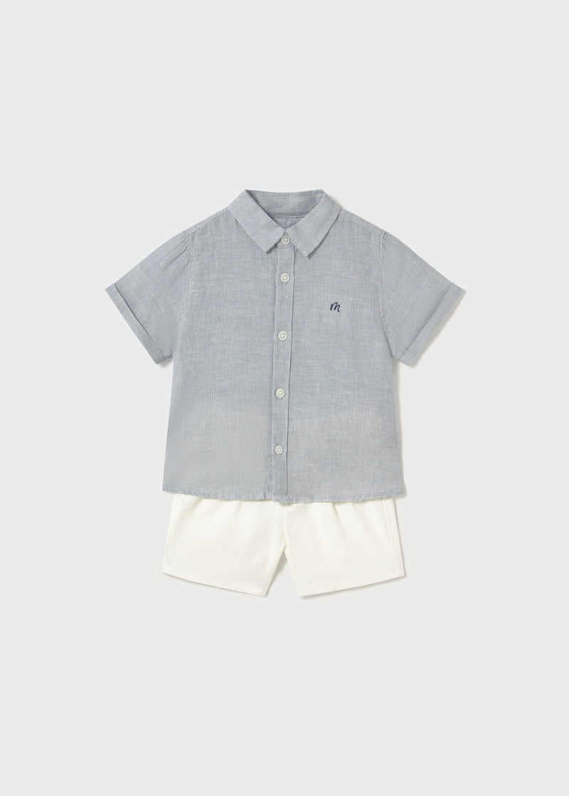 Conjunto bermuda y camisa vestir bebé