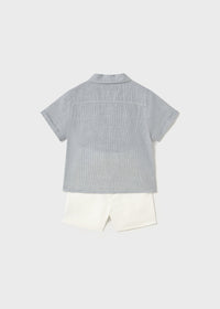 Conjunto bermuda y camisa vestir bebé