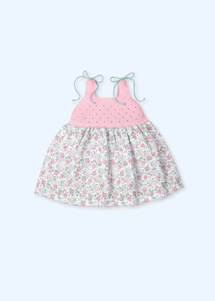 Vestido punto y tejido lazos hombros Lima Musel