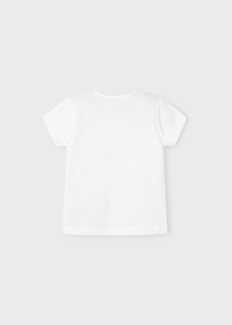 Camiseta básica flores niña