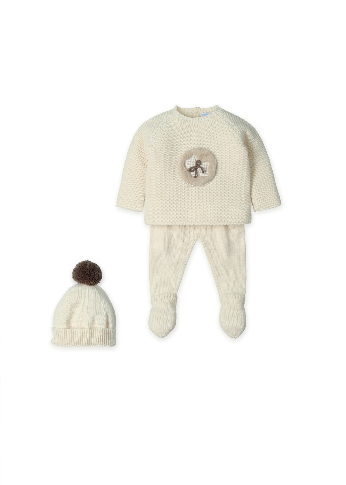 Traje 3P canesú "westy natural"