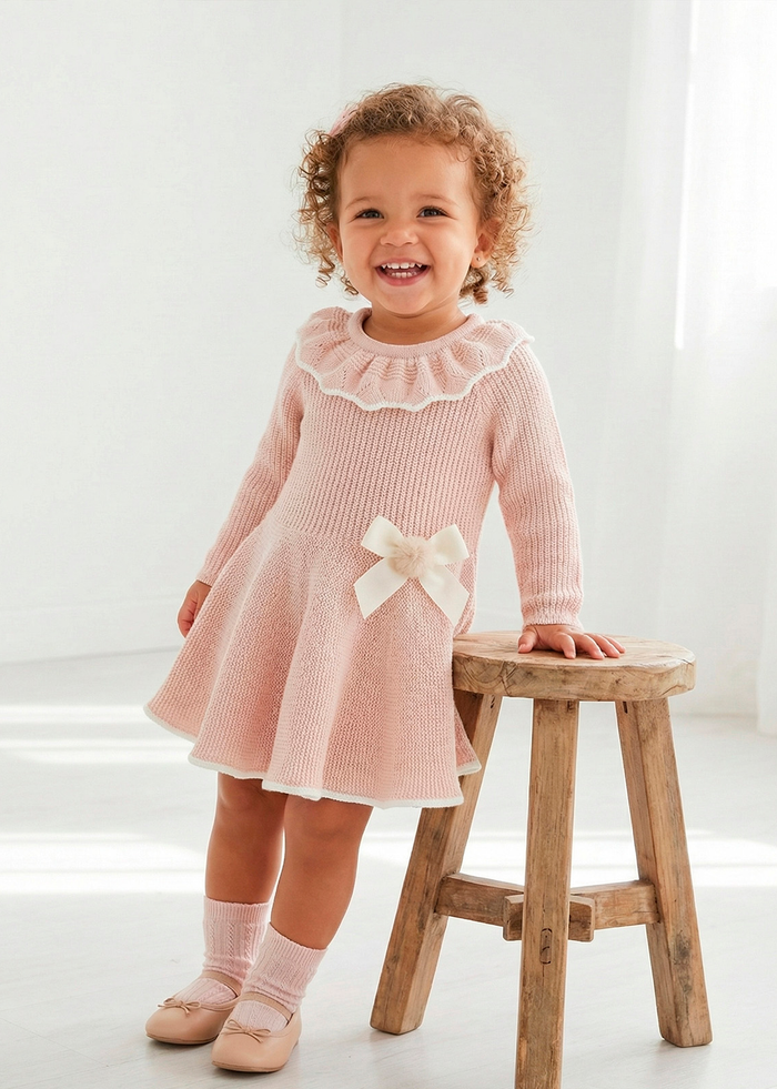Vestido punto "soft nude shade"