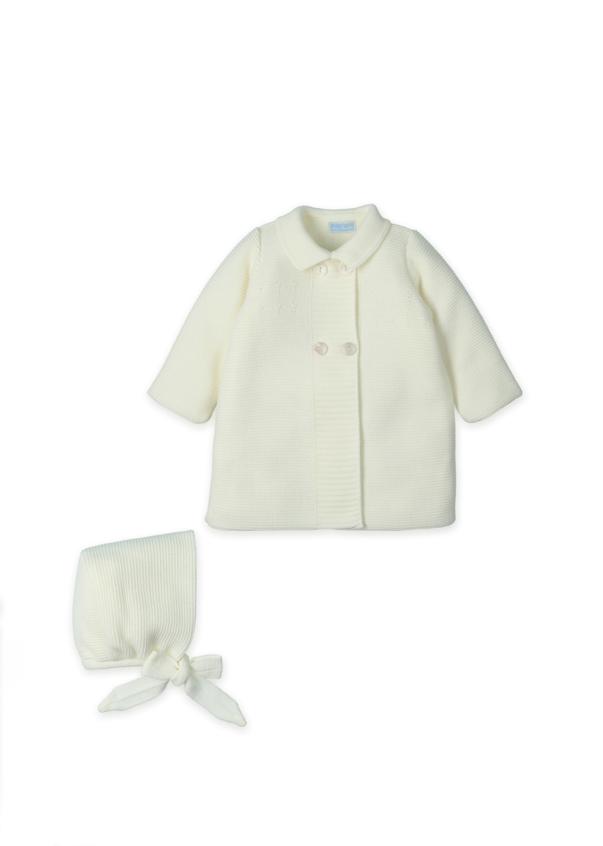Abrigo y capota punto "timeless off-white"