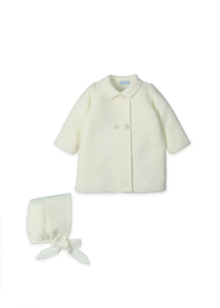 Abrigo y capota punto "timeless off-white"