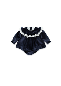 Jesusin y culotte terciopelo y organza "destellos de ternura"