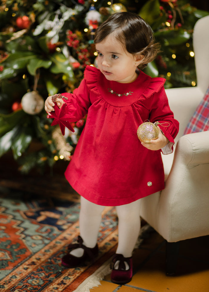 Vestido velvet acebo