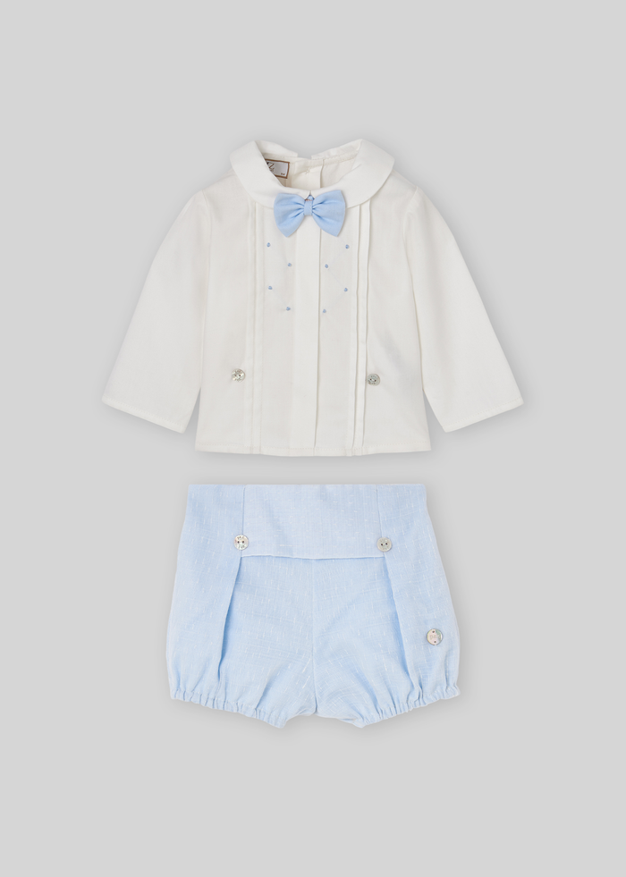 Conjunto blusa + pantalón corto "fogar"