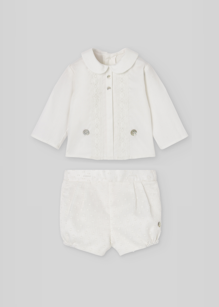 Conjunto blusa + pantalón corto "paz"