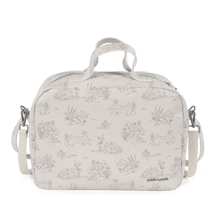 Bolsa Canastilla Toile de jouy cream