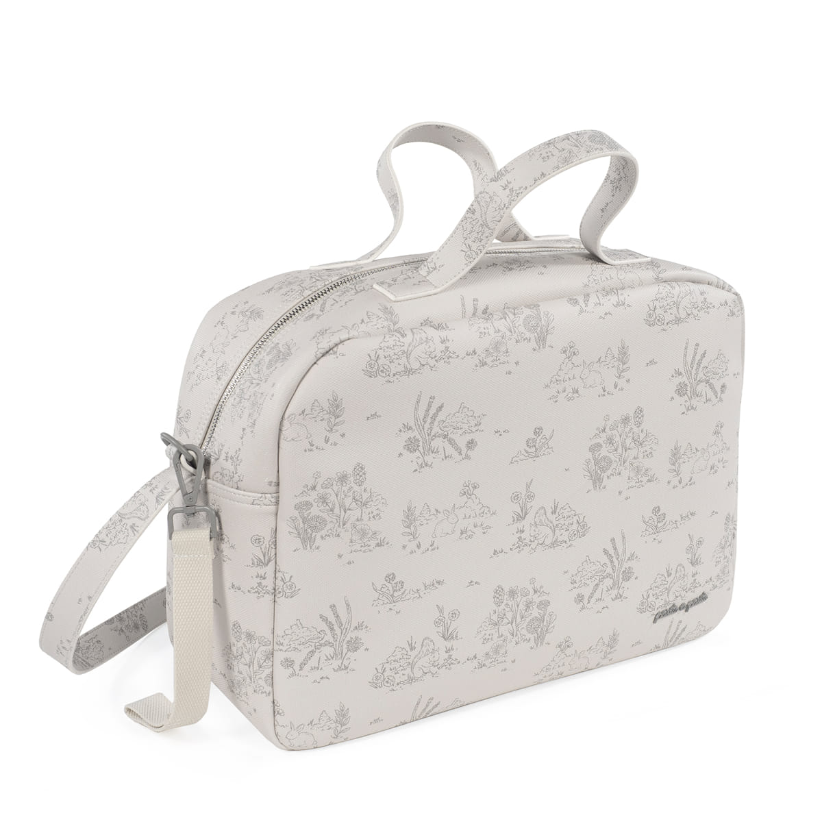 Bolsa Canastilla Toile de jouy cream