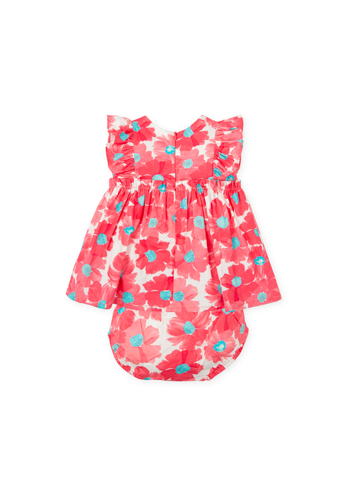 Vestido con braguita flores fucsia