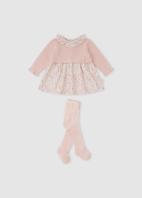 Vestido pétalo flores con leotardo