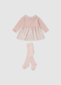 Vestido pétalo flores con leotardo