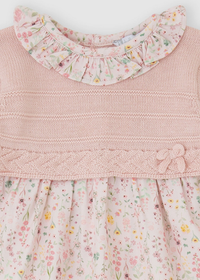 Vestido pétalo flores con leotardo