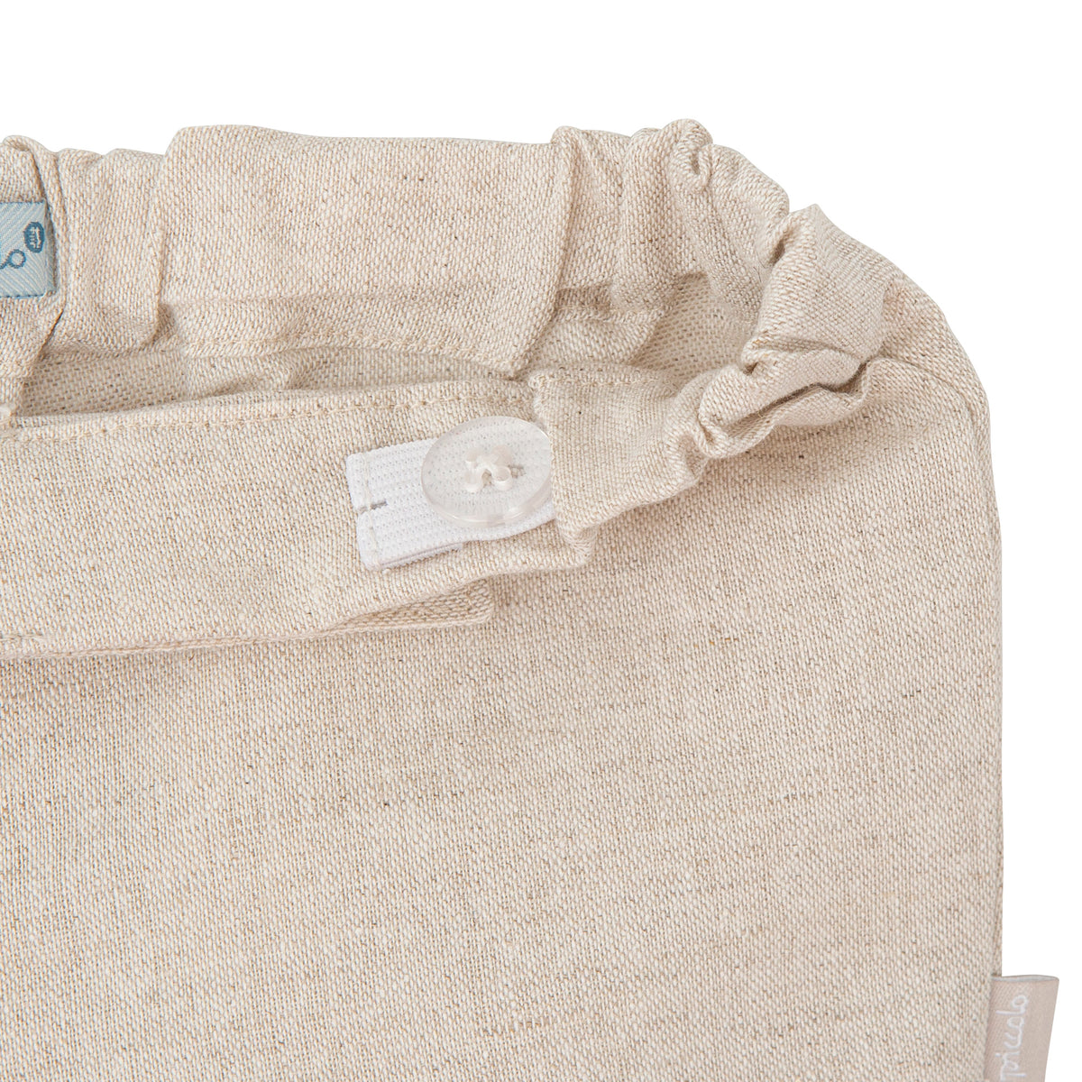 Conjunto lino rayas blanco químico bebé