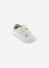 Zapatillas lona niños con tiras adherentes