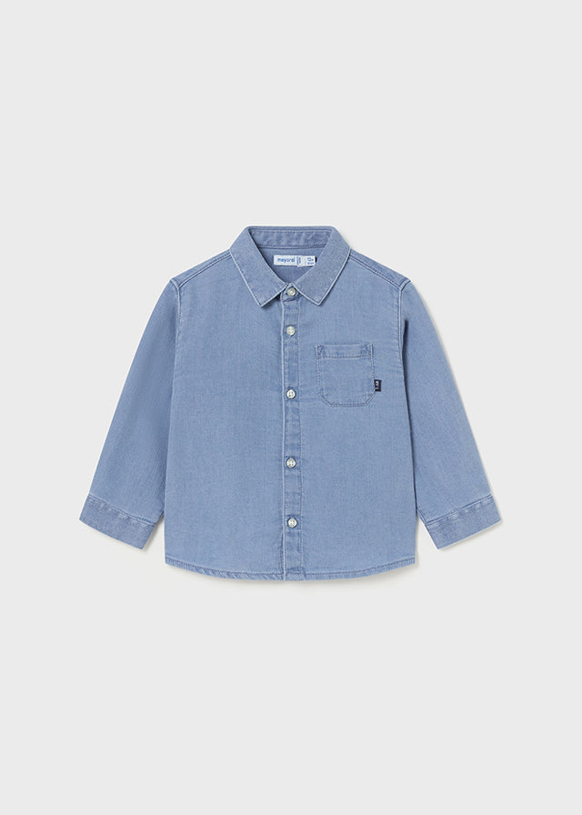 Camisa m/l soft denim bebé