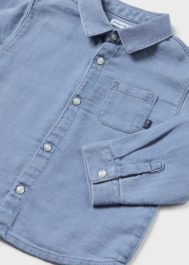 Camisa m/l soft denim bebé