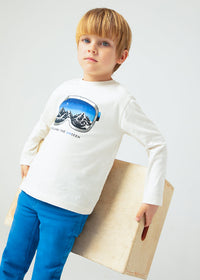 Camiseta m/l silver print niño