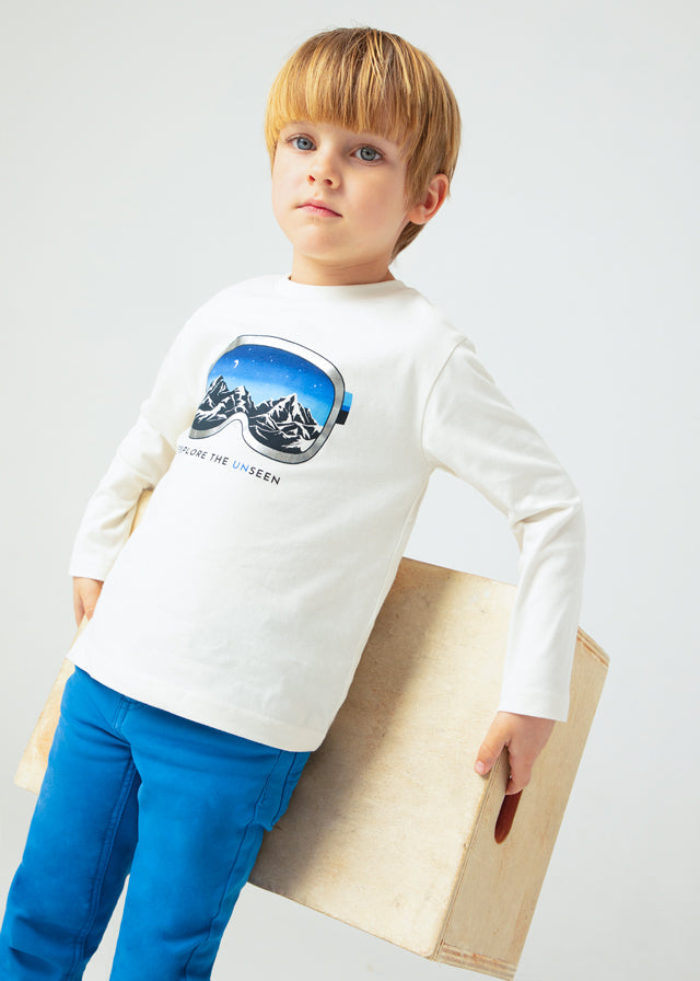 Camiseta m/l silver print niño
