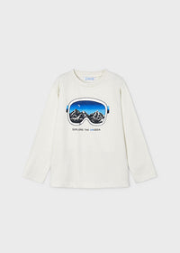 Camiseta m/l silver print niño