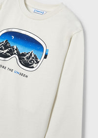 Camiseta m/l silver print niño