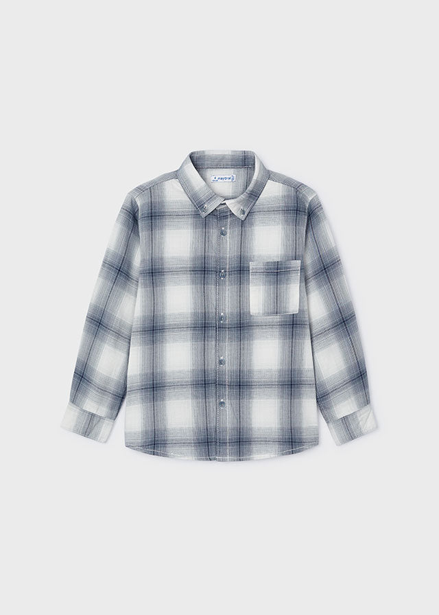 Camisa m/l cuadros niño