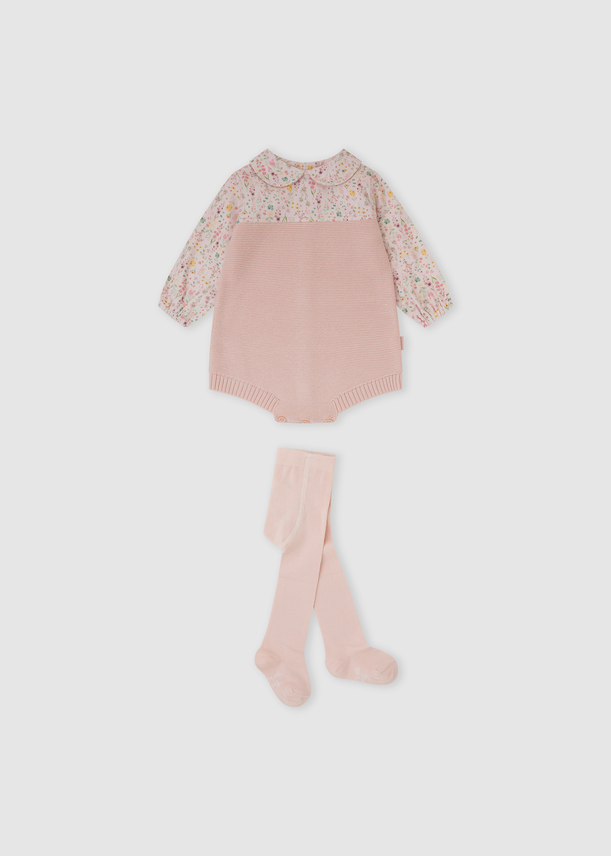 Pelele tricot pétalo con leotardo