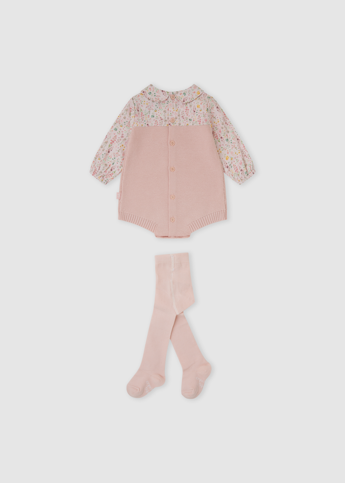 Pelele tricot pétalo con leotardo