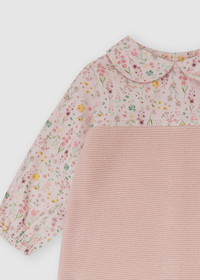 Pelele tricot pétalo con leotardo