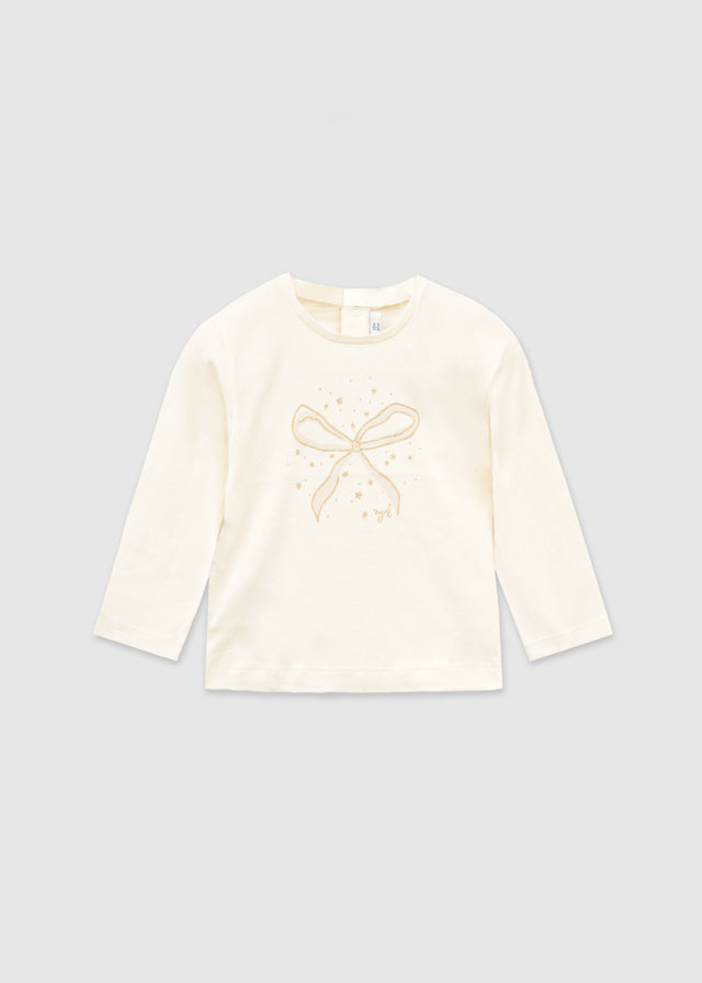 Camiseta básica lazo bebé