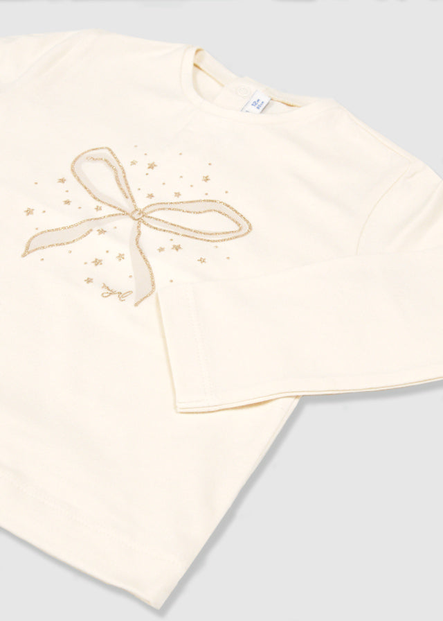 Camiseta básica lazo bebé