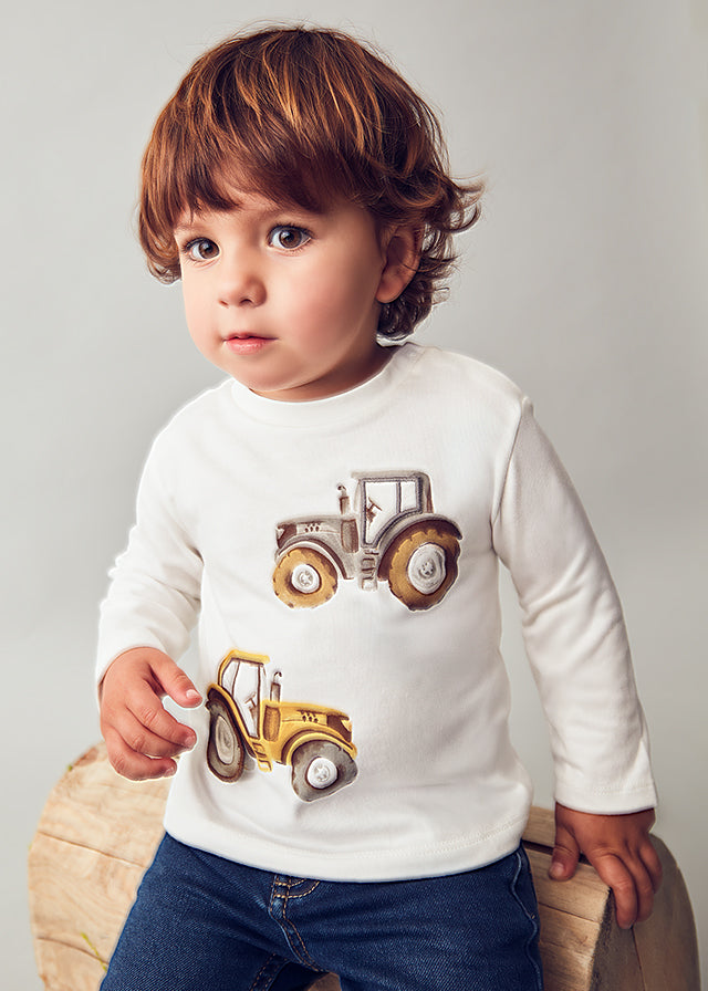 Camiseta interactiva tractor bebé
