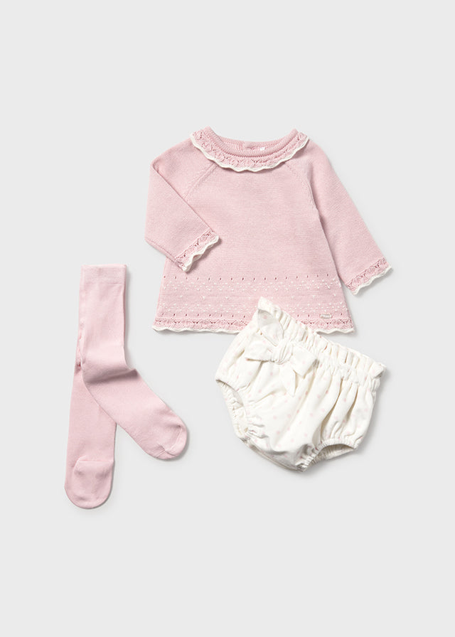 Conjunto short y leotardo tricot