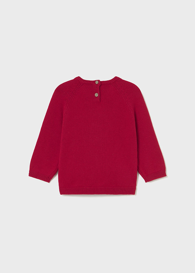 Jersey intarsia animal unisex bebé