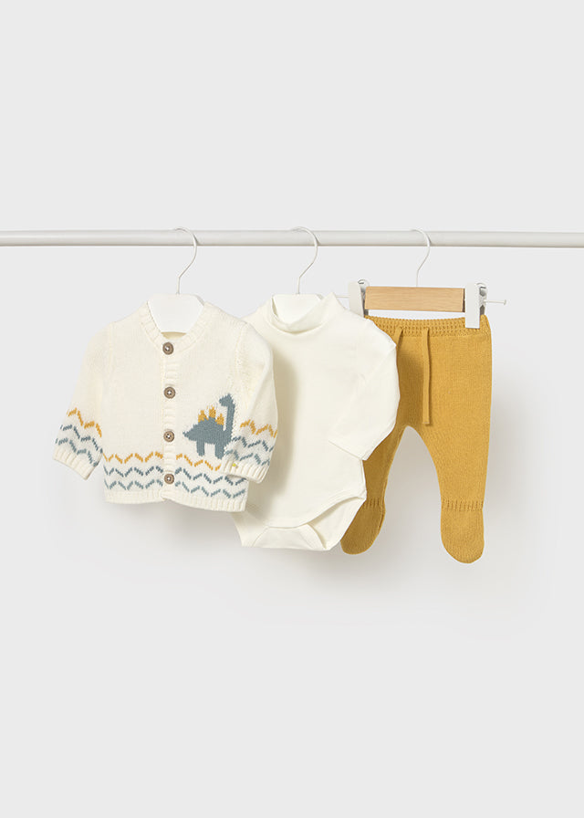 Conjunto polaina 3 piezas tricot