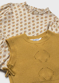 Vestido con chaleco tricot