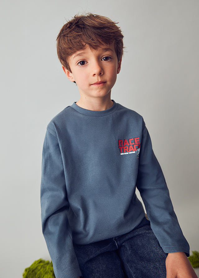 Camiseta estampado motos niño