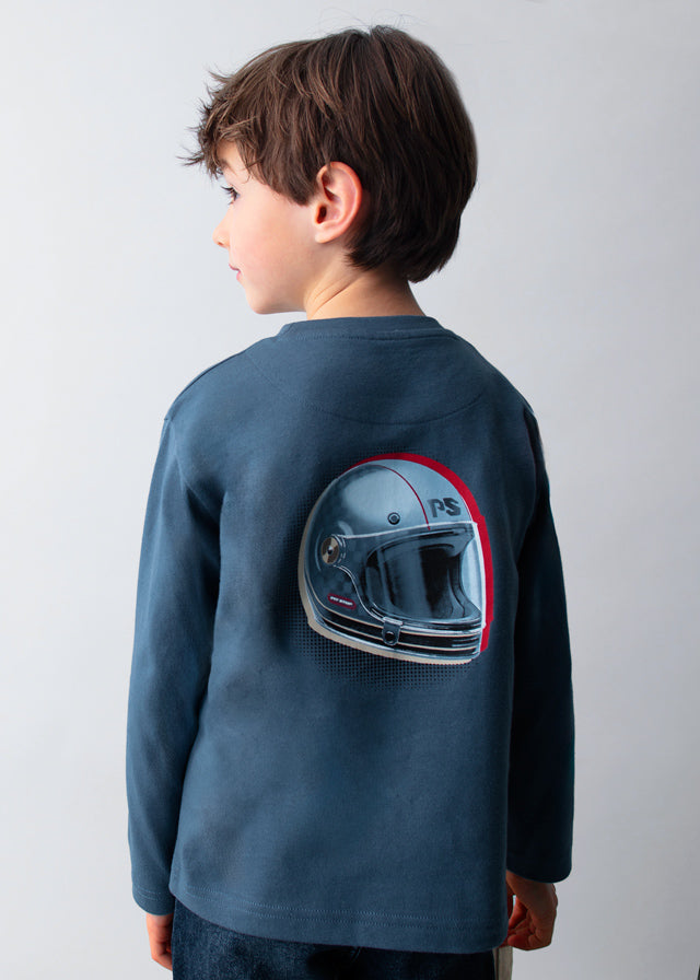 Camiseta estampado motos niño