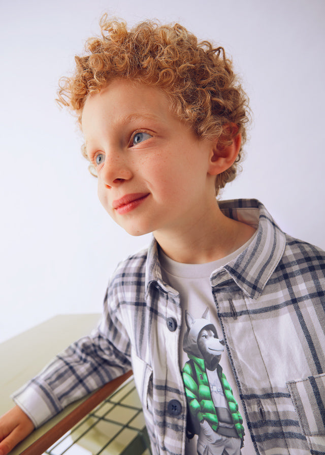 Sobrecamisa cuadros niño