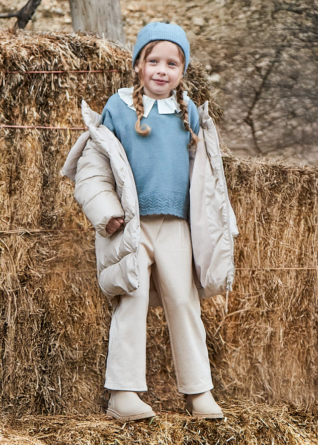 Pantalón punto pinzas niña