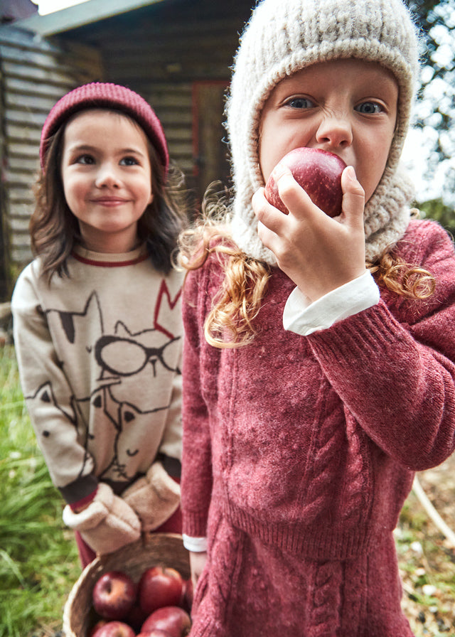Conjunto falda y jersey ochos niña