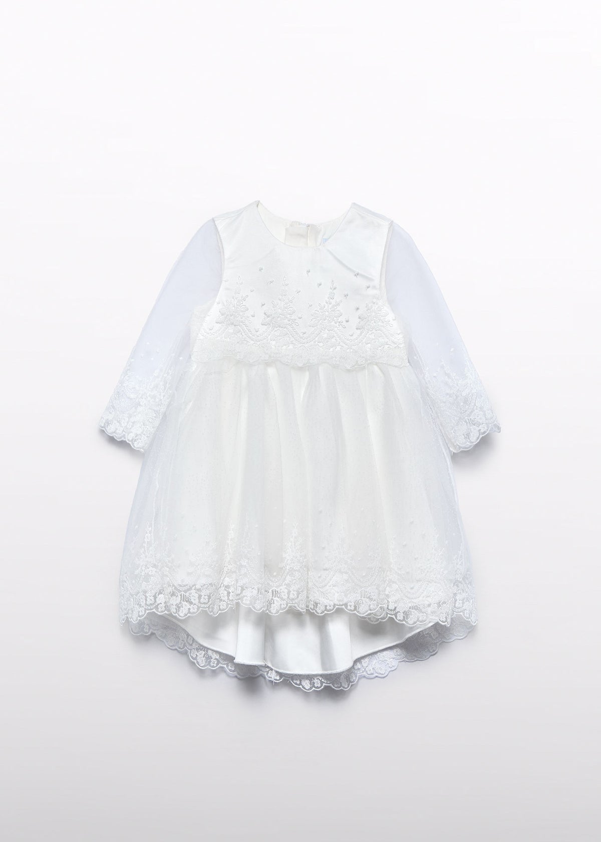 Vestido tul bordado bebé niña