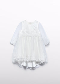 Vestido tul bordado bebé niña