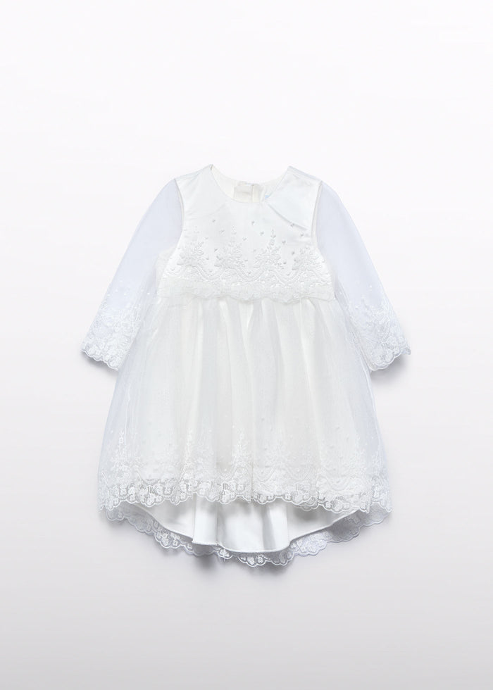 Vestido tul bordado bebé niña